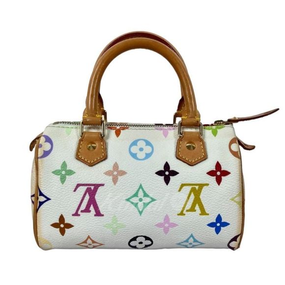Louis Vuitton Monogram Mini Speedy Handbag White - Picture 2 of 5